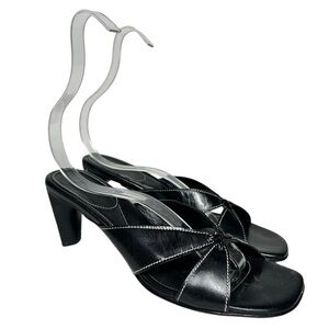 Cole Haan Women's Black Open Toe sandals Pumps Size 7.5AA narrow Black Sandals